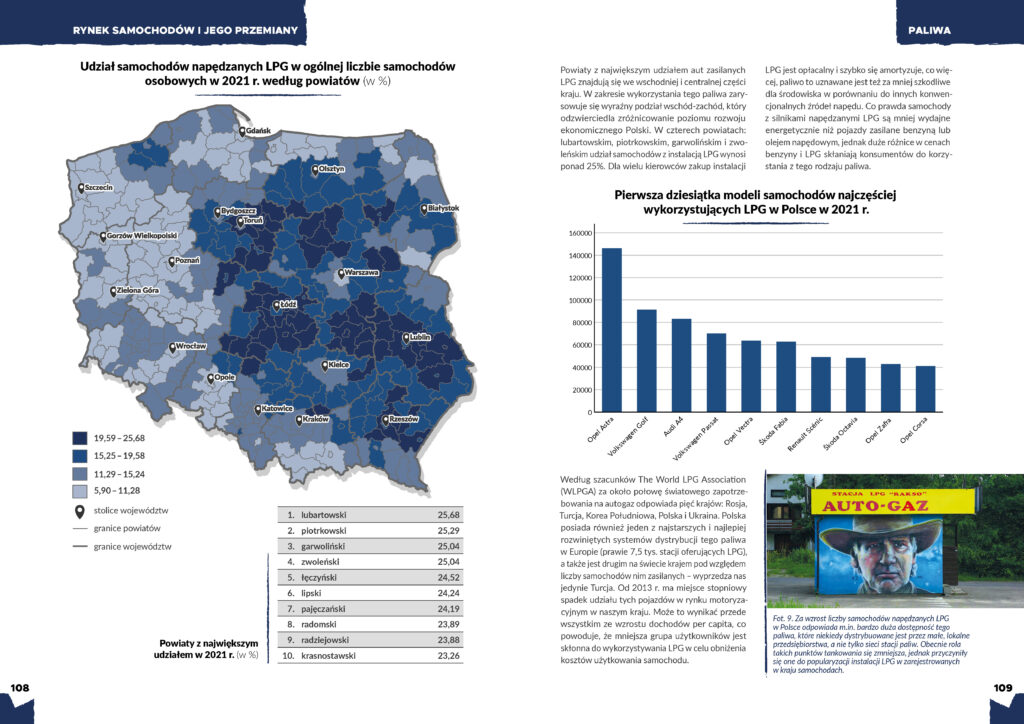 Strony 108-109 Polskiej Rzeczpospolitej Samochodowej